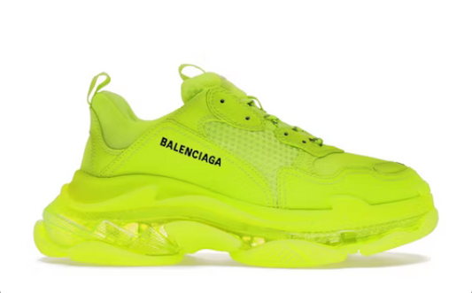 Balenciaga - Triple S Fluo Yellow (Clear Sole)